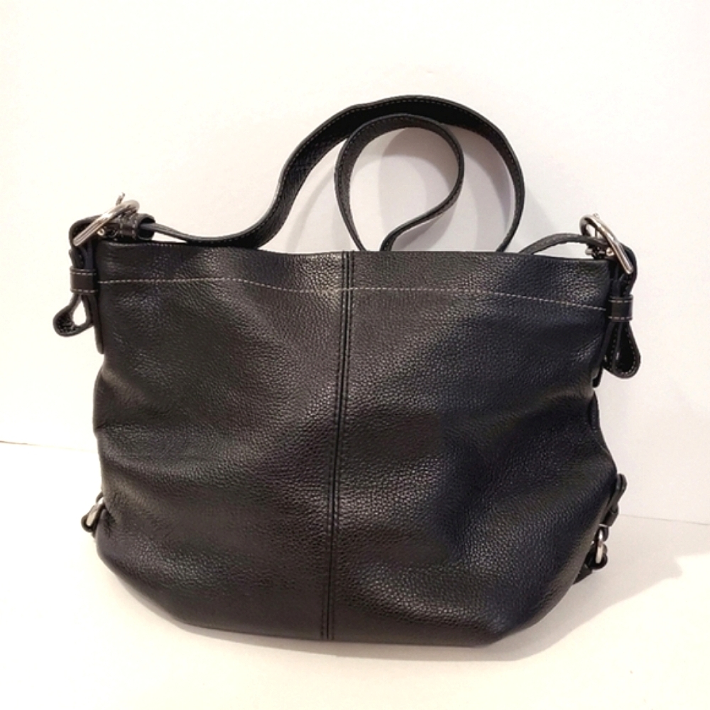 Coach - Pebble Leather Duffle Shoulder Bag - F15064